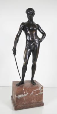 Bronzeskulptur - Fechter, Anfang 20. Jahrhundert - Klenoty, umění a starožitnosti