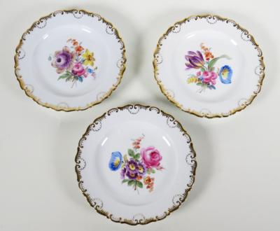 3 kleine Teller, Meissen, vor 1924 - Gioielli, arte e antiquariato