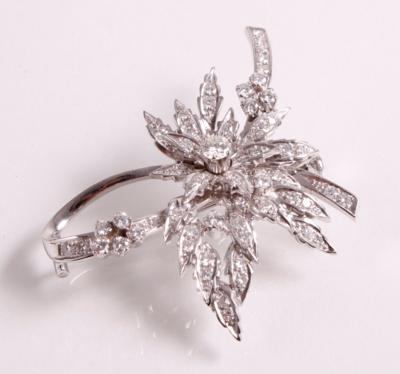 Brillant Diamantbrosche - Jewellery, antiques and art
