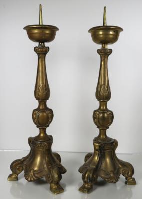 Paar Kerzenleuchter im Barockstil, 19. Jahrhundert - Gioielli, arte e antiquariato