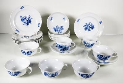 5 Teetassen mit Untertassen, 2 Kaffeetassen mit Untertassen, Meissen, 1950er-Jahre - Schmuck, Kunst & Antiquitäten