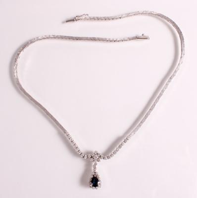 Brillant Diamant Saphircollier - Jewellery, antiques and art