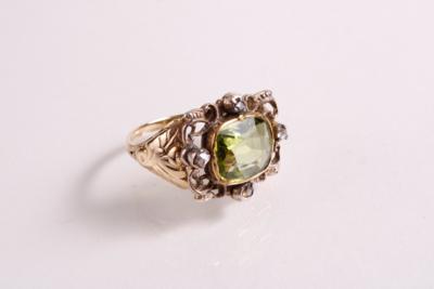 Diamant Peridotring - Jewellery, antiques and art