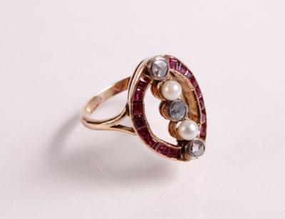 Diamant Rubinring - Jewellery, antiques and art