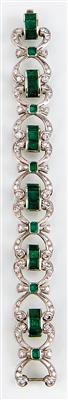 Brillant Smaragdarmband - Schmuck, Taschen- und Armbanduhren - Kunst des 20. Jahrhunderts