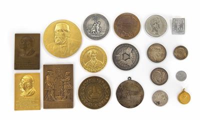 Sammlung (18 Stück) Plaketten, Medaillen und Münzen - Arte, antiquariato e gioielli – Salisburgo