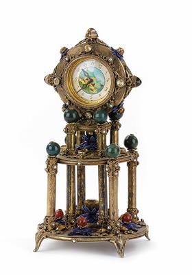 Silberne Tischuhr, modernisierter Frühbarockstil,20. Jhdt. - Antiques, art and jewellery – Salzburg