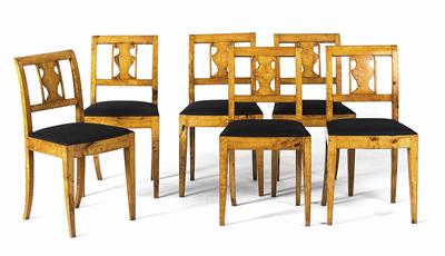 6 Biedermeier-Sessel um 1830 - Weihnachtsauktion - Möbel, Volkskunst