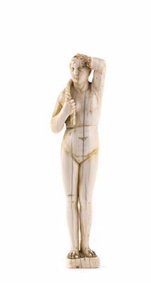 Mittelalterlich anmutende Statuette - wohl spätere Ausführung, 16. Jhdt. - Asta di Natale - Mobili, tappeti, dipinti
