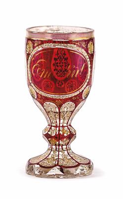 Andenken-Pokal, Böhmen 2. Drittel 19. Jhdt. - Christmas-auction Furniture, Carpets, Paintings