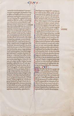 Illuminierte Buchseite, Frankreich 14. Jahrhundert - Christmas-auction Furniture, Carpets, Paintings