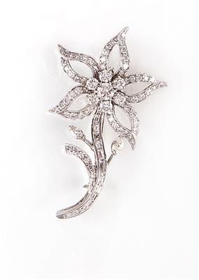 Diamantbrosche zus. ca. 4,40 ct - Arte, antiquariato e gioielli – Salisburgo