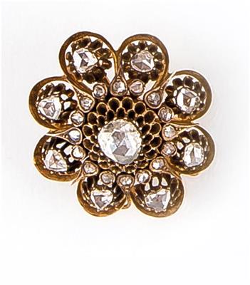 Diamantrautenbrosche zus. ca.1,60 ct - Schmuck, Uhren und Antiquitäten