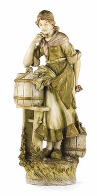 Wasserträgerin bei der Rast, Imperial Amphora, Turn-Teplitz um 1910/15 - Schmuck, Uhren und Antiquitäten