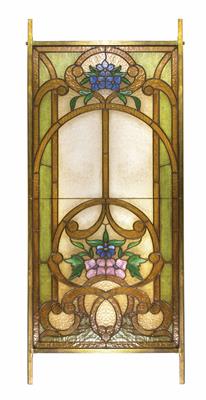 Jugendstil-Glasfenster, um 1900 - Christmas-auction Furniture, Carpets, Paintings