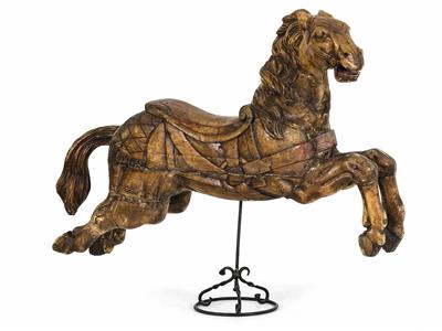 Galoppierendes Karussell-Pferd, 19. Jahrhundert - Möbel und Skulpturen
