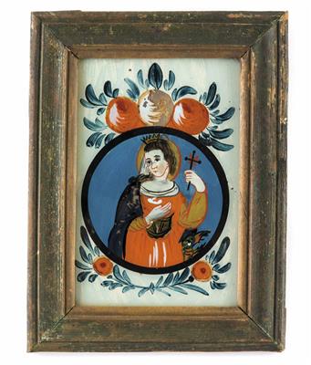 Hinterglasbild, Böhmen, Außergefild 19. Jahrhundert - Furniture
