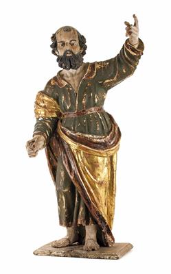 Hl. Petrus, segnend, Deutsch um 1700 - Möbel und Skulpturen