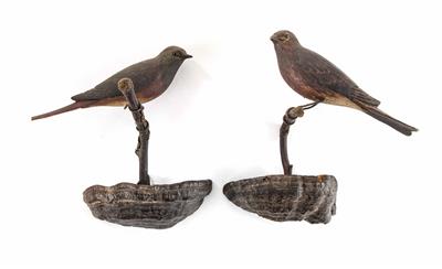 Paar einzelne Viechtauer Singvögel, Oberösterreich, 19. Jahrhundert - Nábytek