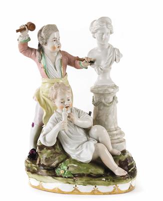 Allegorie der Bildhauerei, Wiener Porzellanmanufaktur um 1770 - Starožitnosti