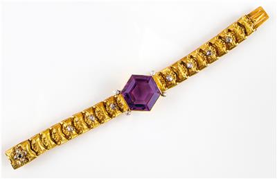 Altschliffdiamantarmband zus. ca. 0,70 ct - Jewellery, Watches and Craftwork