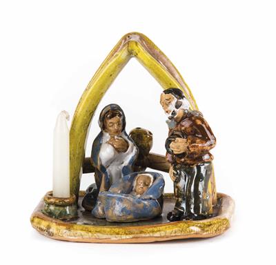 Weihnachtskrippe, Liezener Keramik, um 1930/40 - Gioielli, arte e antiquariato