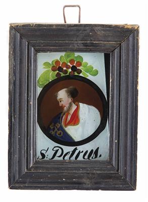 Paar Hinterglasbilder, Bayern, Oberammergau, 19. Jahrhundert - Easter Auction
