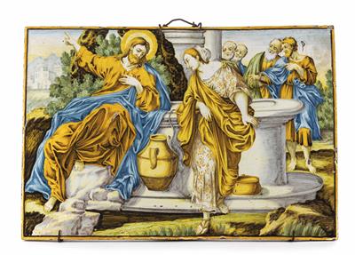 Bildplatte, Italien, wohl Werkstatt Castelli 18. Jahrhundert - Osterauktion