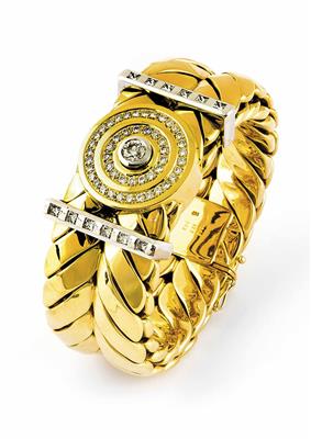 Breites Brillant-Diamantarmband zus. 5,17 ct - Jewellery, watches and antiques