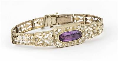 Brillant-Diamantarmband zus. ca. 1 ct - Schmuck, Uhren und Kunst des 20. Jahrhunderts
