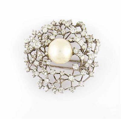 Brillant-Diamantbrosche zus. ca. 3,30 ct - Šperky, umění a starožitnosti
