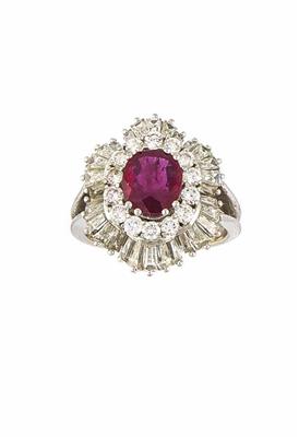 Brillant-Diamantdamenring zus. ca. 3,40 ct - Gioielli, orologi e antiquariato