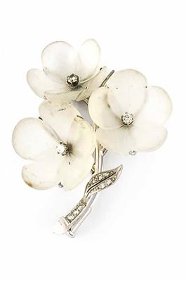 Brillantbrosche Blütenzweig - Gioielli, orologi e antiquariato