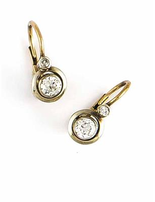 Paar Altschliffdiamantohrringe, zus. ca. 0,70 ct - Jewellery, watches and antiques