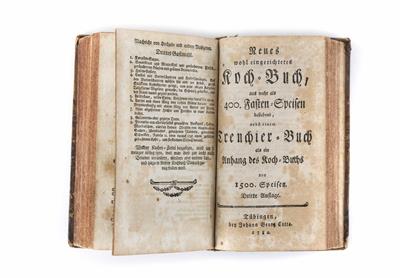"Neues wohl eingerichtetes Koch-Buch, aus mehr als fünfzehen hundert Speisen ... Koch- und Backwerk ..." - Christmas auction