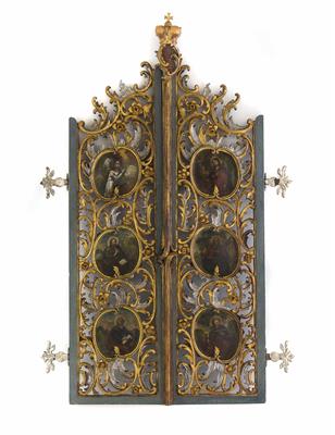 Ikonostase - Doppeltüre in einer orthodoxen Kirche, Russisch/Griechisch, 18. Jahrhundert - Velikonoční aukce