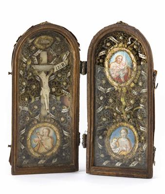 Reise-Reliquienaltar, Alpenländisch, Ende 18. Jahrhundert - Easter Auction