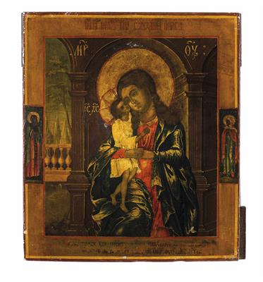 Russische Ikone, Mitte 19. Jahrhundert, unter Einfluss der Italienischen Renaissance - Velikonoční aukce