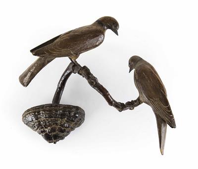 Viechtauer Vogelpaar, Tauben,19. Jahrhundert - Osterauktion