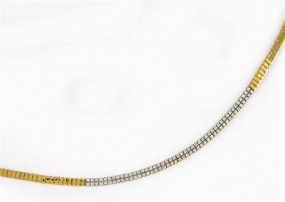 Brillantcollier, zus. ca. 4,60 ct - Schmuck, Taschen- und Armbanduhren, Kunst des 20. Jahrhunderts