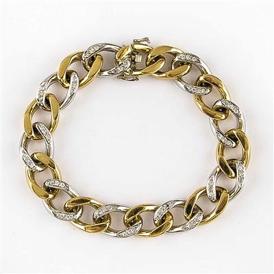 Diamantarmband zus. ca. 0,75 ct - Schmuck, Taschen- und Armbanduhren, Kunst des 20. Jahrhunderts