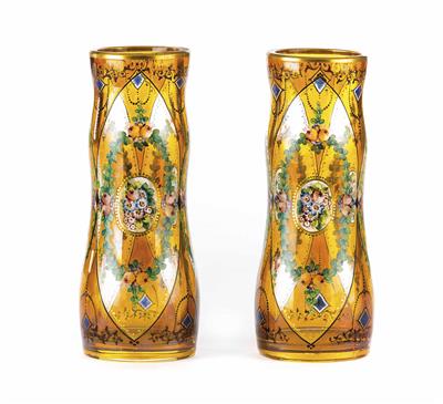 Paar Vasen, Böhmen, wohl Haida, Anfang 20. Jahrhundert - Schmuck, Taschen- und Armbanduhren, Kunst des 20. Jahrhunderts
