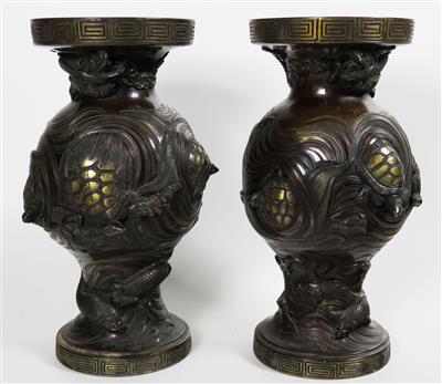Paar Vasen, Japan, Meiji-Periode 1868-1912 - Sommerauktion