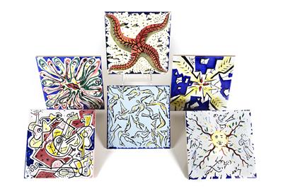 Serie von sechs Keramikfliesen "La Suite Catalane", - Sommerauktion