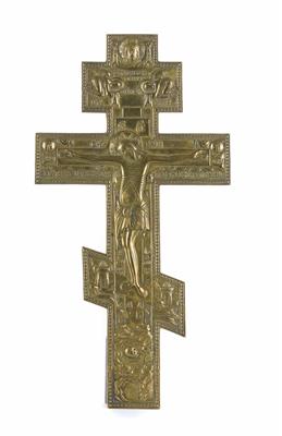 Russisches orthodoxes Segenskreuz, um 1800 - Asta di Natale