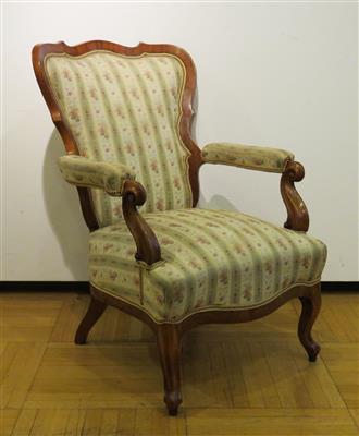 Spätbiedermeier-Armfauteuil, um 1840 - Adventauktion