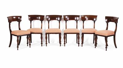 Set von sechs englischen Stühlen, William IV.-Periode um 1830/40 - Easter Auction
