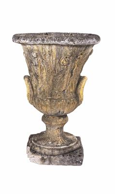 Steinguss Vase mit Figurenrelief - Jewellery, Watches, 20th Century Art