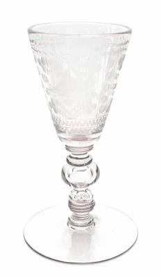 Barocker Pokal, Böhmen, 1. Viertel 18. Jahrhundert - Vánoční aukce - Stříbro, sklo, porcelán, Moderní grafika, koberce