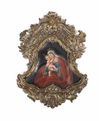 Gnadenbild, Alpenländisch um 1800 - Vánoční aukce - Stříbro, sklo, porcelán, Moderní grafika, koberce